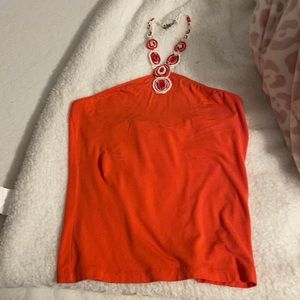 beaded halter neck top